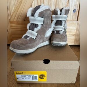 Timberland Tan and Gray Winter Boots Size 6
